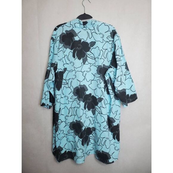 CMC Color Me Cotton Open Front Floral Jacket 100% Linen Made in USA Lagenlook - Picture 8 of 10